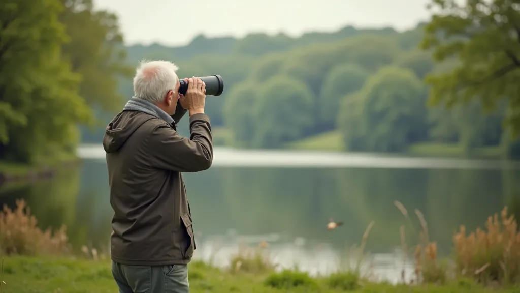 Wildlife watching moment in nature